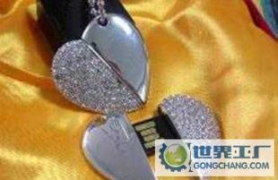 创新数码礼品 从珠宝心形U盘到镶钻U盘的艺术与科技融合